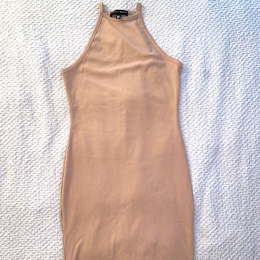 missguided x carli bybel ribbed body con dress